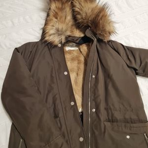 Zara winter jacket - Olive green, Size M